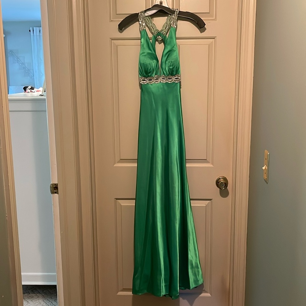 Emerald Green vintage prom dress. Size 2